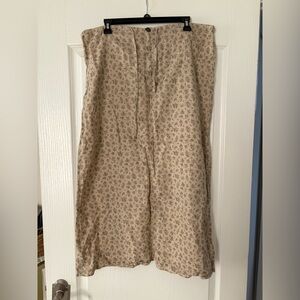 Liz Claiborne lizwear cotton/linen drawstring maxi skirt
